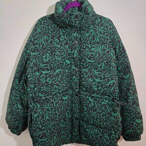 Bimba Y Lola puffer jacket leopard green size M - L